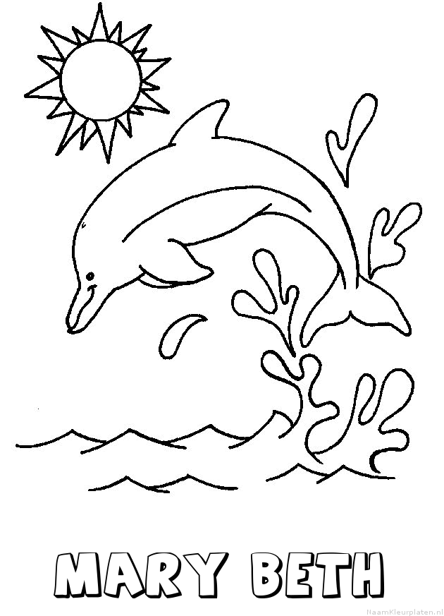Mary beth dolfijn kleurplaat